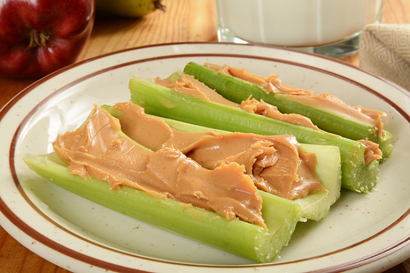 Celery sticks are wonderful with peanut butter and a wonderful collection of dips. Try the recipes here.