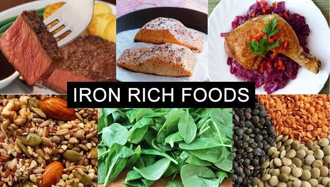 Key sources of Iron in Food - see a summary chart in this article