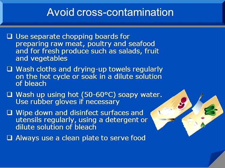 More tips to avoid cross contamination.