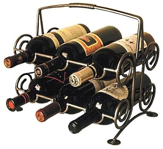 Small racks can be positioned in various corners of the cellar